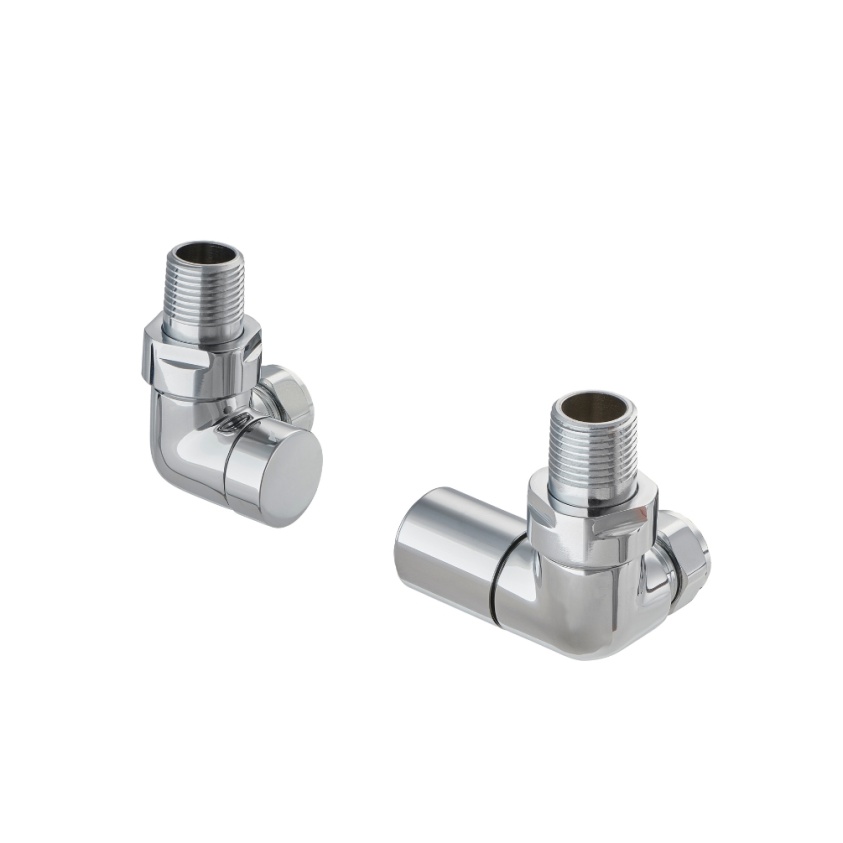 Product Cut out image of the Terma Cylindrical Chrome 3 Axis Radiator Valves